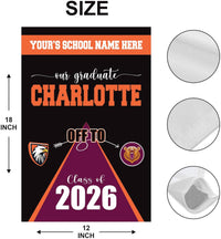 Personalized College Bound Garden Flag, Double Sided Future Graduate Custom Decor, University Bound Yard Sign, Class of 2026 Graduation Flag
