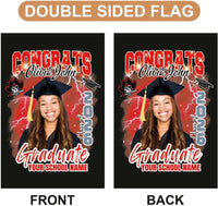 Personalized Graduation Garden Flag with Photo, Double Sided, Custom Name & School, Graduation Decoration 2026 Yard Sign, Class of 2026 Flag