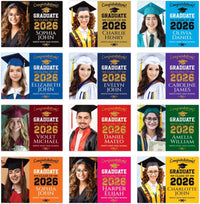 Personalized Graduation Yard Sign 2026 with Photo - Graduation Lawn Sign, Class of 2026, Custom Graduation 2026 Yard Sign with Metal H-Stake