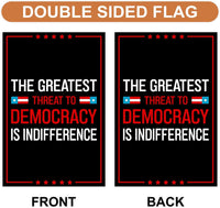 Save The Democracy Garden Flag, Double Sided, Resist Hate Flag, Anti-Trump Flag, Statue of Liberty, Resist Racism, Resist Fascism Flag