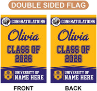 Personalized Graduation Garden Flag, Double Sided, Custom Name & School, Outdoor Graduation Decoration 2026 Yard Sign, Class of 2026 Flag