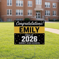 Personalized College Graduation Yard Sign 2026, College Logo Sign, Custom Graduate School College University Yard Sign with Metal H-Stake