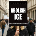 ICE Equals American Gestapo Protest Sign, Anti-Trump Resistance, Political Activist Poster, Rally Sign, Resist Fascism Protest Poster