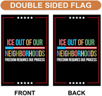 ICE Equals American Gestapo Garden Flag, Double Sided, Resist Hate Flag, Anti-Trump, Funny Anti-Trump Anti-Elon Flag, Political Flag