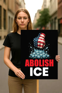 ICE Equals American Gestapo Protest Sign, Anti-Trump Resistance, Political Activist Poster, Rally Sign, Resist Fascism Protest Poster