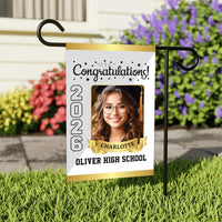 Personalized Graduation Garden Flag with Photo, Double Sided, Custom Name & School, Graduation Decoration 2026 Yard Sign, Class of 2026 Flag