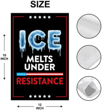 ICE Equals American Gestapo Garden Flag, Double Sided, Resist Hate Flag, Anti-Trump, Funny Anti-Trump Anti-Elon Flag, Political Flag