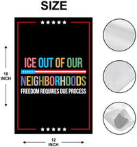 ICE Equals American Gestapo Garden Flag, Double Sided, Resist Hate Flag, Anti-Trump, Funny Anti-Trump Anti-Elon Flag, Political Flag