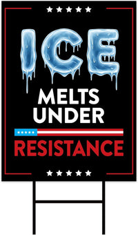 Abolish ICE Yard Sign, Keep the Immigrants, Deport the Racists Lawn Sign, Anti-Trump, Resist Fascism Yard Sign with Metal H-Stake