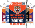 Personalized College Bound Garden Flag, Double Sided Future Graduate Custom Decor, University Bound Yard Sign, Class of 2026 Graduation Flag
