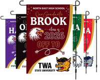 Personalized College Bound Garden Flag, Double Sided Future Graduate Custom Decor, University Bound Yard Sign, Class of 2026 Graduation Flag