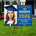 Personalized Graduation Yard Sign 2026 with Photo - Graduation Lawn Sign, Class of 2026, Custom Graduation 2026 Yard Sign with Metal H-Stake