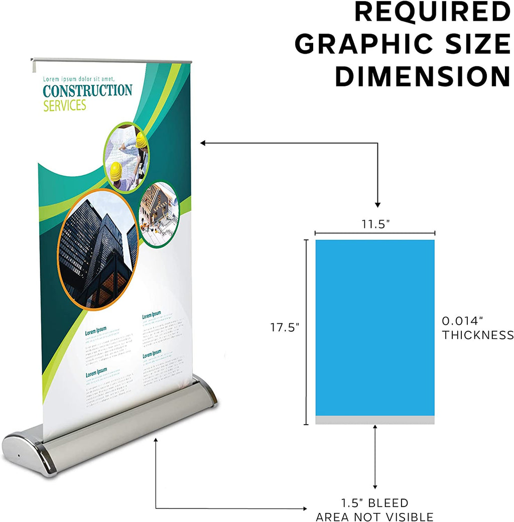 Table Top Banner Stand 11.5"x17.5" Roll up Banner Stand