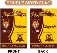 Personalized College Bound Garden Flag, Double Sided Future Graduate Custom Decor, University Bound Yard Sign, Class of 2026 Graduation Flag