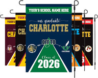 Personalized College Bound Garden Flag, Double Sided Future Graduate Custom Decor, University Bound Yard Sign, Class of 2026 Graduation Flag