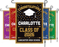 Personalized Graduation Garden Flag, Double Sided, Custom Name & School, Outdoor Graduation Decoration 2026 Yard Sign, Class of 2026 Flag
