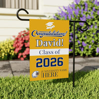 Personalized College Graduation Garden Flag, Double-Sided Custom School, University Logo, Class of 2026 Yard Sign, Graduate Celebration Flag