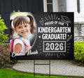 Personalized Kid Elementary Graduation 2026 Yard Sign with Photo, Preschool Sign, Class of 2026, Custom Grad Lawn Signage with Metal H-Stake