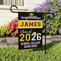 Personalized College Graduation Garden Flag, Double Sided Custom School, University Logo, Class of 2026 Yard Sign, Graduate Celebration Flag