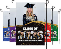 Personalized Graduation Garden Flag with Photo, Double Sided, Custom Name & School, Graduation Decoration 2026 Yard Sign, Class of 2026 Flag