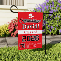 Personalized College Graduation Garden Flag, Double-Sided Custom School, University Logo, Class of 2026 Yard Sign, Graduate Celebration Flag