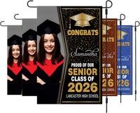 Personalized Graduation Garden Flag with Photo, Double Sided, Custom Name & School, Graduation Decoration 2026 Yard Sign, Class of 2026 Flag