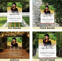 Personalized Graduation Welcome Sign, Custom Class of 2026 Party Sign with Photo, Graduation 2026 Decor, Congrats Grad Sign, Senior 26 Party