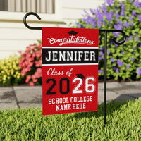 Personalized College Graduation Garden Flag, Double Sided Custom School, University Logo, Class of 2026 Yard Sign, Graduate Celebration Flag