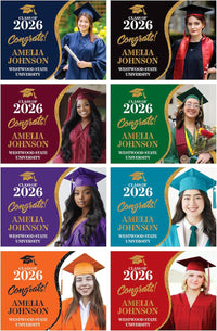 Personalized Graduation Yard Sign 2026 with Photo, Graduate Picture Sign, Class of 2026, Custom Graduation 2026 Yard Sign with Metal H-Stake