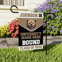 Personalized College Bound Garden Flag, Double Sided Future Graduate Custom Decor, University Bound Yard Sign, Class of 2026 Graduation Flag