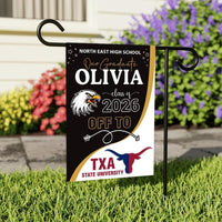 Personalized College Bound Garden Flag, Double Sided Future Graduate Custom Decor, University Bound Yard Sign, Class of 2026 Graduation Flag