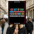 ICE Equals American Gestapo Protest Sign, Anti-Trump Resistance, Political Activist Poster, Rally Sign, Resist Fascism Protest Poster