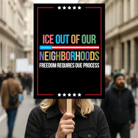 ICE Equals American Gestapo Protest Sign, Anti-Trump Resistance, Political Activist Poster, Rally Sign, Resist Fascism Protest Poster