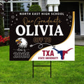Personalized College Bound Yard Sign, College Logo Sign, Class of 2026 Custom Graduate College University Bound Yard Sign with Metal H-Stake