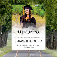 Personalized Graduation Welcome Sign, Custom Class of 2026 Party Sign with Photo, Graduation 2026 Decor, Congrats Grad Sign, Senior 26 Party