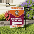 Personalized College Bound Garden Flag, Double Sided Future Graduate Custom Decor, University Bound Yard Sign, Class of 2026 Graduation Flag