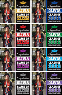 Personalized Graduation Yard Sign 2026 with Photo - Grad Sign, Class of 2026, Custom Graduation 2026 Yard Sign with Metal H-Stake