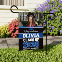Personalized College Graduation Garden Flag, Double Sided Custom School, University Logo, Class of 2026 Yard Sign, Graduate Celebration Flag