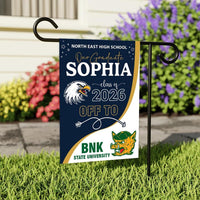 Personalized College Bound Garden Flag, Double Sided Future Graduate Custom Decor, University Bound Yard Sign, Class of 2026 Graduation Flag