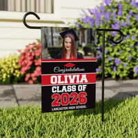 Personalized College Graduation Garden Flag, Double Sided Custom School, University Logo, Class of 2026 Yard Sign, Graduate Celebration Flag
