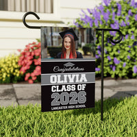 Personalized College Graduation Garden Flag, Double Sided Custom School, University Logo, Class of 2026 Yard Sign, Graduate Celebration Flag
