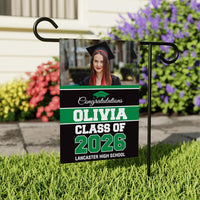 Personalized College Graduation Garden Flag, Double Sided Custom School, University Logo, Class of 2026 Yard Sign, Graduate Celebration Flag