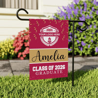 Personalized College Graduation Garden Flag, Double-Sided Custom School, University Logo, Class of 2026 Yard Sign, Graduate Celebration Flag