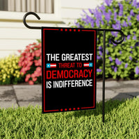 Save The Democracy Garden Flag, Double Sided, Resist Hate Flag, Anti-Trump Flag, Statue of Liberty, Resist Racism, Resist Fascism Flag