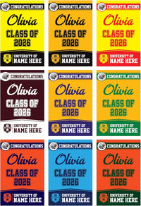 Personalized Graduation Garden Flag, Double Sided, Custom Name & School, Outdoor Graduation Decoration 2026 Yard Sign, Class of 2026 Flag