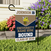 Personalized College Bound Garden Flag, Double Sided Future Graduate Custom Decor, University Bound Yard Sign, Class of 2026 Graduation Flag