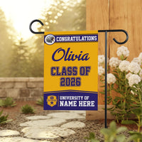 Personalized Graduation Garden Flag, Double Sided, Custom Name & School, Outdoor Graduation Decoration 2026 Yard Sign, Class of 2026 Flag