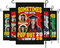 Personalized College Graduation Garden Flag, Double Sided Custom School, University Logo, Class of 2026 Yard Sign, Graduate Celebration Flag