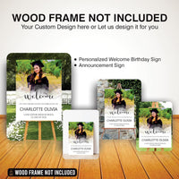 Personalized Graduation Welcome Sign, Custom Class of 2026 Party Sign with Photo, Graduation 2026 Decor, Congrats Grad Sign, Senior 26 Party