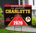 Personalized College Bound Yard Sign, College Logo Sign, Class of 2026 Custom Graduate College University Bound Yard Sign with Metal H-Stake